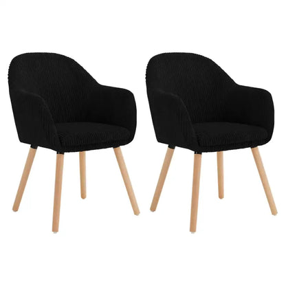 BukkitBow - Set Eetkamerstoelen - Comfortabele Corduroy Stoelen - Robuust & Stabiel - Aanpasbaar Ontwerp - Zithoogte: 49cm