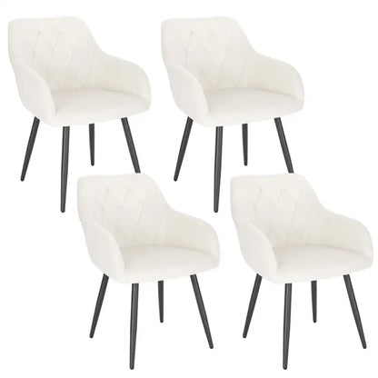 BukkitBow - Set Eetkamerstoelen - Ergonomisch Ontwerp - Gewatteerde Seat - Stabiel en Multifunctioneel - Zithoogte: 46.5cm