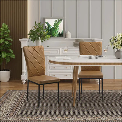 BukkitBow Set Eetkamerstoelen - Comfortabel & Duurzaam - Metaal Frame