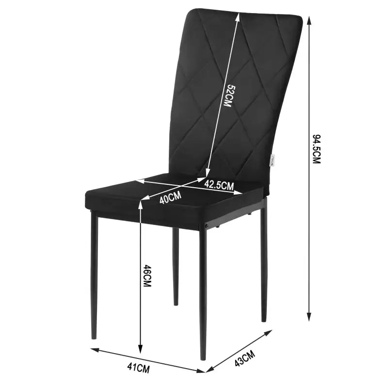 BukkitBow Set Eetkamerstoelen - Comfortabel & Duurzaam - Metaal Frame