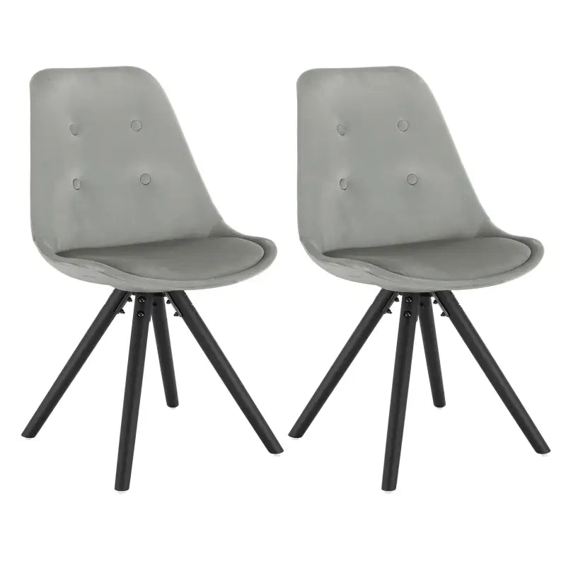 BukkitBow Set Eetkamerstoelen - Ergonomisch Comfort - Zwart Houten Frame