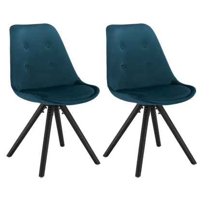 BukkitBow Set Eetkamerstoelen - Ergonomisch Comfort - Zwart Houten Frame