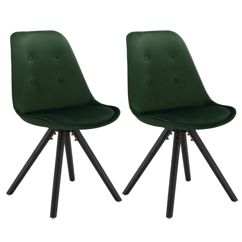 BukkitBow Set Eetkamerstoelen - Ergonomisch Comfort - Zwart Houten Frame