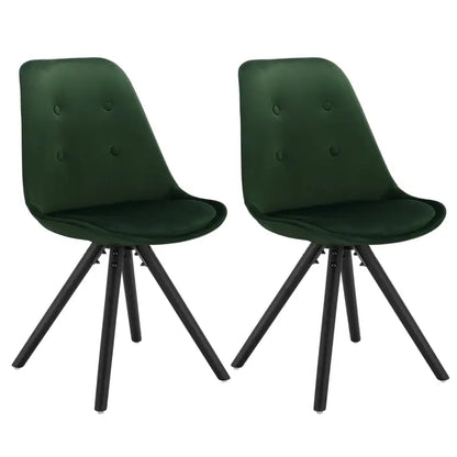 BukkitBow Set Eetkamerstoelen - Ergonomisch Comfort - Zwart Houten Frame