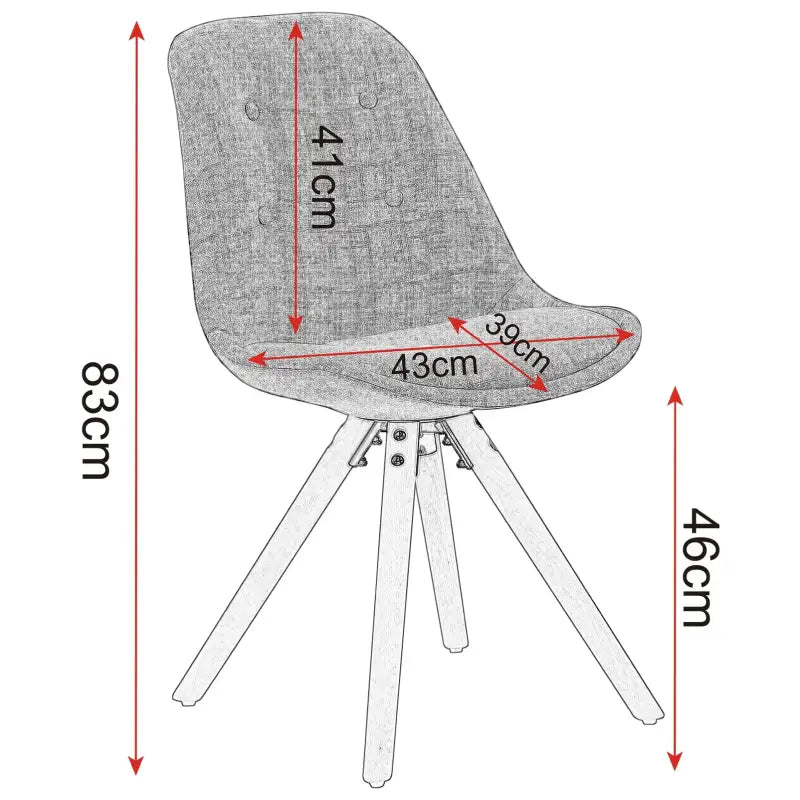 BukkitBow Set Eetkamerstoelen - Ergonomisch Comfort - Zwart Houten Frame