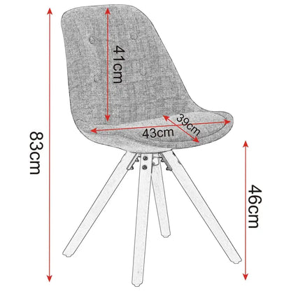 BukkitBow Set Eetkamerstoelen - Ergonomisch Comfort - Zwart Houten Frame
