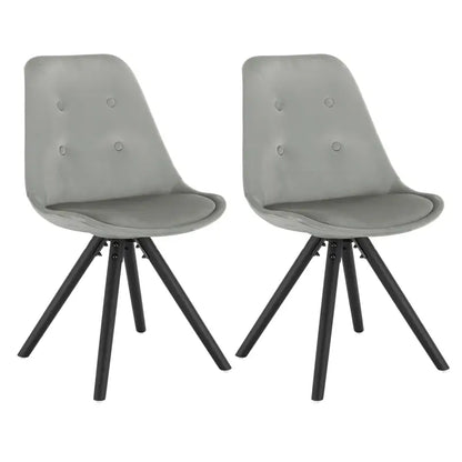 BukkitBow Set Eetkamerstoelen - Ergonomisch Comfort - Zwart Houten Frame