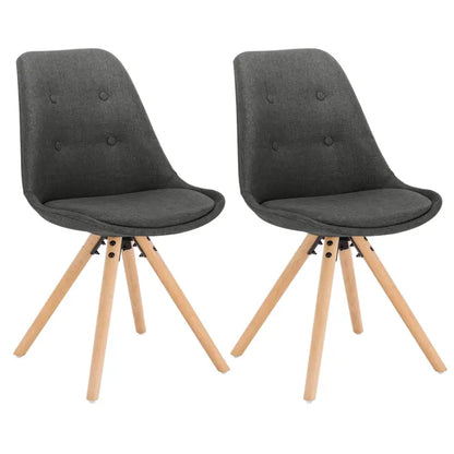 BukkitBow Set Eetkamerstoelen - Ergonomisch Comfort - Zwart Houten Frame