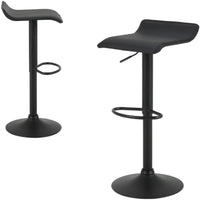 BukkitBow - Set van 2 Barkrukken - Metaal en Synthetisch Leer - Verstelbare in Hoogte en Draaibaar - 100KG Laadvermogen - Zithoogte: 56-78CM
