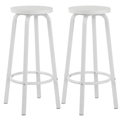 BukkitBow - Set van 2 Barkrukken - Sterk Metalen Frame - Ergonomisch met Voetensteun - Multifunctioneel Design - Zithoogte: 72CM