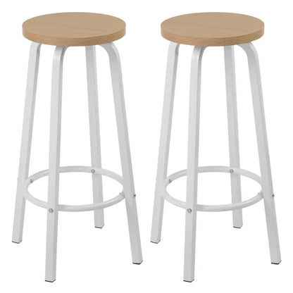 BukkitBow - Set van 2 Barkrukken - Sterk Metalen Frame - Ergonomisch met Voetensteun - Multifunctioneel Design - Zithoogte: 72CM