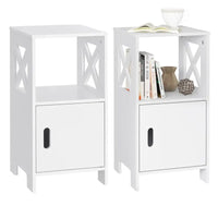 BukkitBow - Set van 2 Compacte Nachtkastjes - Hoogwaardige MDF - Ruime Opslag - 30x60x30cm
