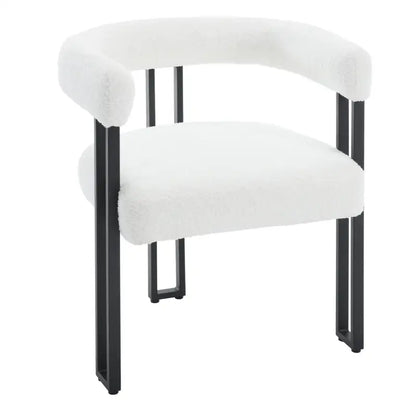 BukkitBow - Set van 2 Eetkamerstoelen - Chenille Stof - Metalen Poten - Comfortabel en Ergonomisch Design