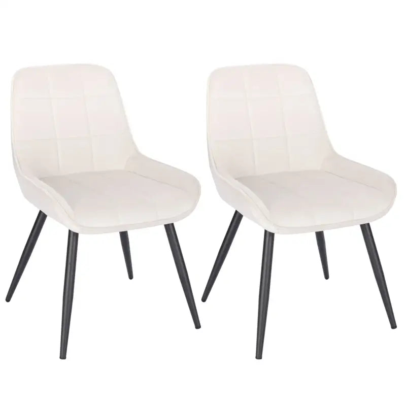 BukkitBow Set van 2 Eetkamerstoelen - Modern Design met Metaal Frame - 81.5 cm Hoogte