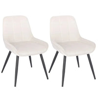 BukkitBow Set van 2 Eetkamerstoelen - Modern Design met Metaal Frame - 81.5 cm Hoogte