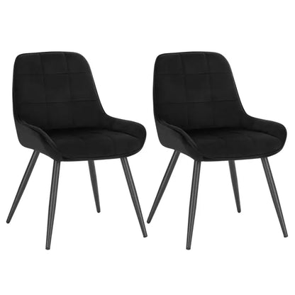 BukkitBow Set van 2 Eetkamerstoelen - Modern Design met Metaal Frame - 81.5 cm Hoogte