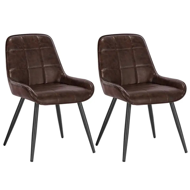 BukkitBow Set van 2 Eetkamerstoelen - Modern Design met Metaal Frame - 81.5 cm Hoogte