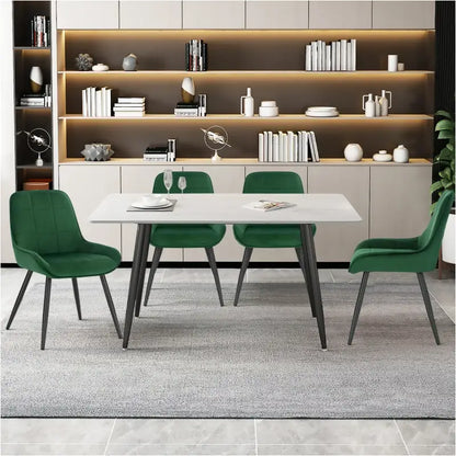 BukkitBow Set van 2 Eetkamerstoelen - Modern Design met Metaal Frame - 81.5 cm Hoogte