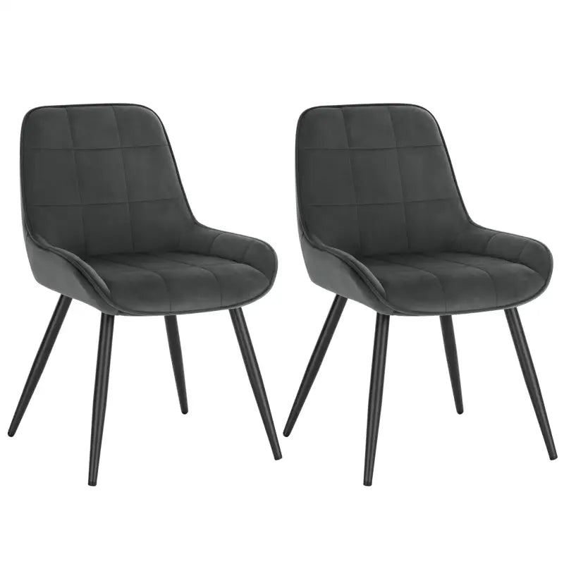 BukkitBow Set van 2 Eetkamerstoelen - Modern Design met Metaal Frame - 81.5 cm Hoogte