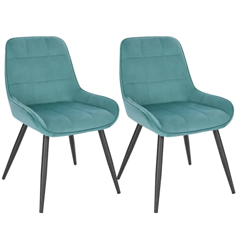 BukkitBow Set van 2 Eetkamerstoelen - Modern Design met Metaal Frame - 81.5 cm Hoogte