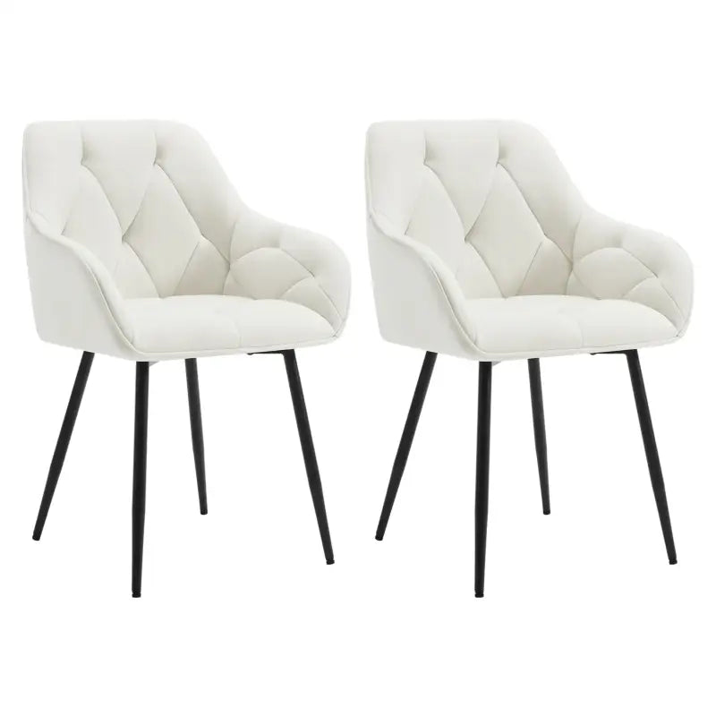 BukkitBow - Set van 2 Eetkamerstoelen - Velvet en Metaal - Ergonomisch Ontwerp - 120 kg Draagvermogen