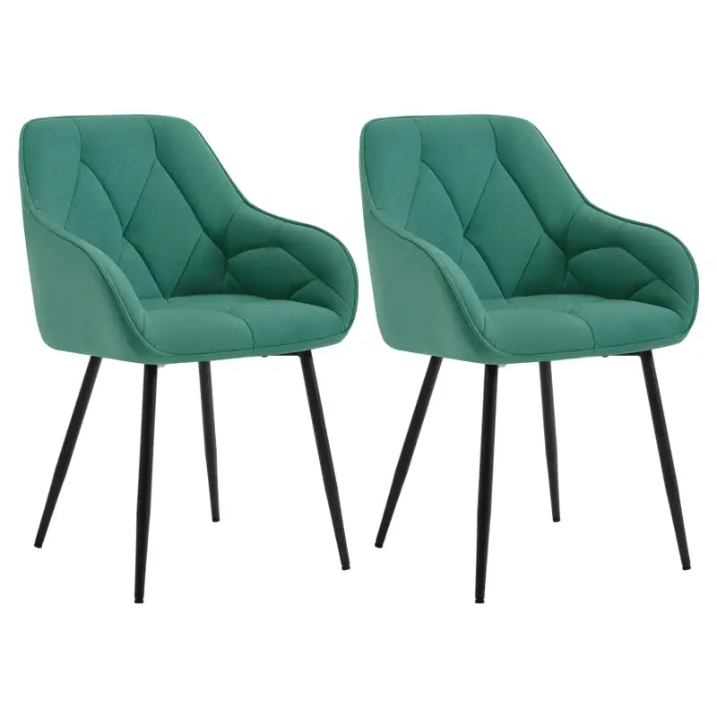 BukkitBow - Set van 2 Eetkamerstoelen - Velvet en Metaal - Ergonomisch Ontwerp - 120 kg Draagvermogen