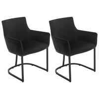BukkitBow - Set van 2 Fluwelen Eetkamerstoelen -  met Metalen Poten - Stabiel en Comfortabel - Zithoogte: 46.5CM