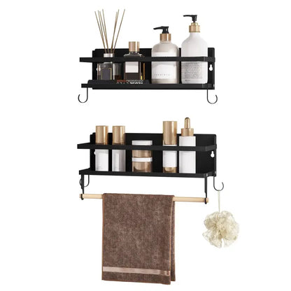 BukkitBow - Set van 2 Kruidenrekken - Metaal en Hout Stang - Multifunctioneel en Ruimtebesparend - Modern en Minimalistisch