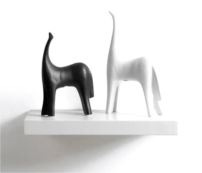 BukkitBow - Set van 2 Muurplanken - Hoorwaardig MDF - Wit - 25x23x3.8cm of 30x23x3.8cm - Maximale Belasting 6kg