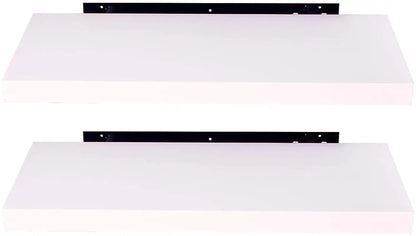 BukkitBow - Set van 2 Muurplanken - Hoorwaardig MDF - Wit - 25x23x3.8cm of 30x23x3.8cm - Maximale Belasting 6kg