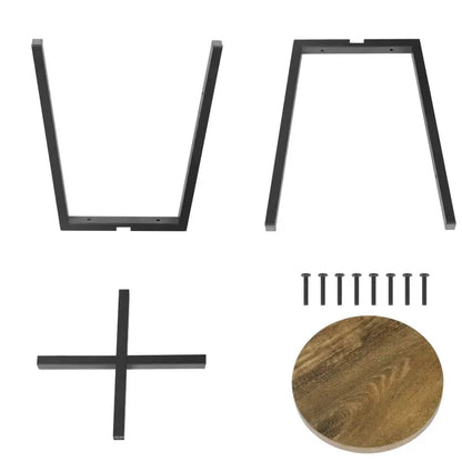 BukkitBow - Set van 2 Vintage Industriële Krukken - met Bewerkt Hout en Metalen Frame - Zithoogte: 46CM