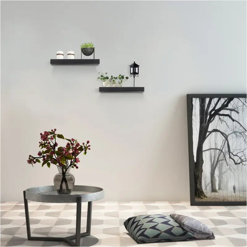 Comnox - BukkitBow - Set van 2 Zwevende Wandplanken - Modern Design - E1 MDF