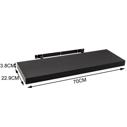 BukkitBow - Set van 2 Wandplanken - MDF - Zwevend Design - Diverse Maten - Maximale Belasting 5kg