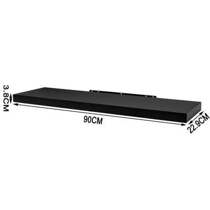 BukkitBow - Set van 2 Wandplanken - MDF - Zwevend Design - Diverse Maten - Maximale Belasting 5kg