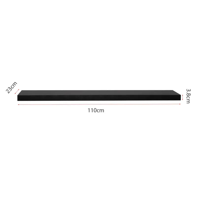 BukkitBow - Set van 2 Wandplanken - MDF - Zwevend Design - Diverse Maten - Maximale Belasting 5kg