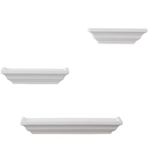 Wit, klassiek plafondkastje met gedetailleerde reliëflijnen, geschikt voor wand- of plafondmontage. Perfect voor een elegante, traditionele interieurstijl in woon- of kantoorruimtes.