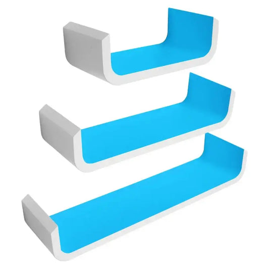 Comnox - BukkitBow Set van 3 Wandplanken - Modern U-vormig Ontwerp - MDF