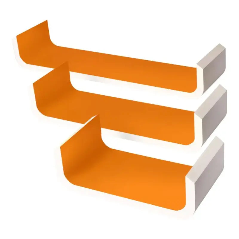 Comnox - BukkitBow Set van 3 Wandplanken - Modern U-vormig Ontwerp - MDF