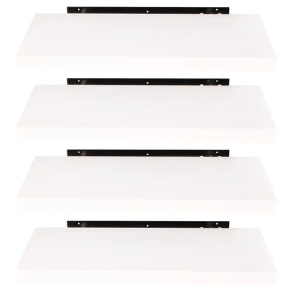 BukkitBow - Set van 3 Wandplanken - MDF Wit Hout - Mat Afgewerkt - Diverse Maten - Maximaal 10kg per Plank