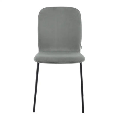 BukkitBow - Set van 4 Eetkamerstoelen - Fluweel en Metaal - Stapelbare Stoelen