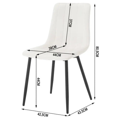BukkitBow - Set van 4 Comfortabele Eetkamerstoelen - Scandinavisch Design