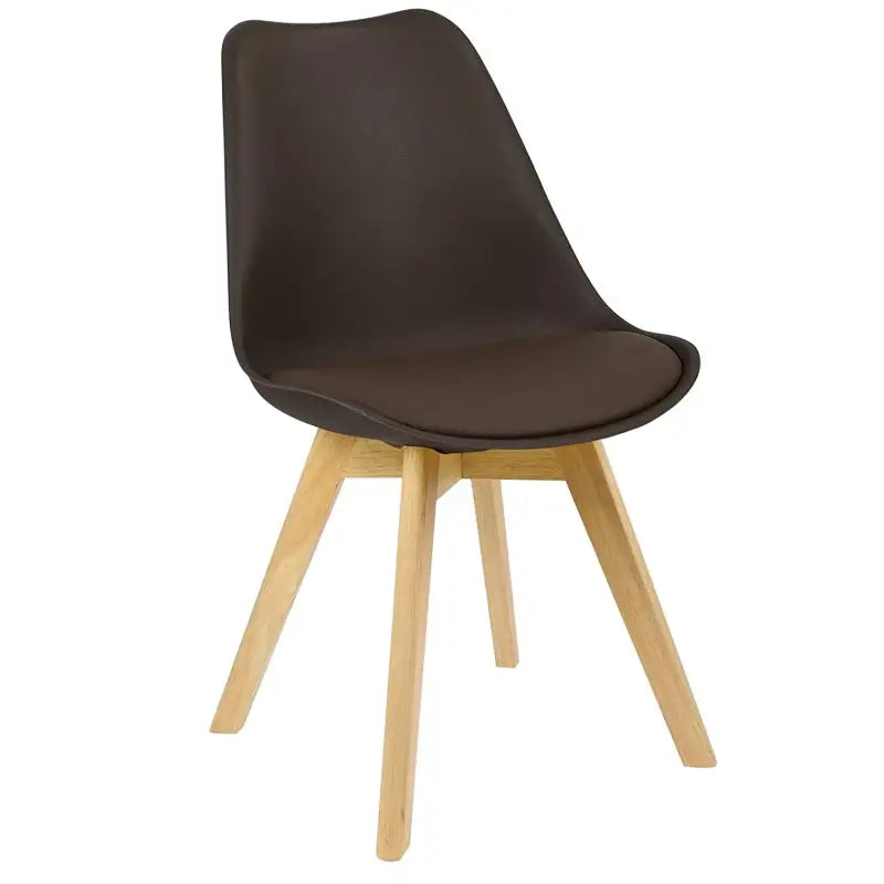 Comnox - BukkitBow - Set van 4 Comfortabele Eetkamerstoelen - Beukenhouten Poten