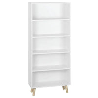 BukkitBow - Staande Boekenkast met 5 Compartimenten - Houten Poten - 60x24x144cm