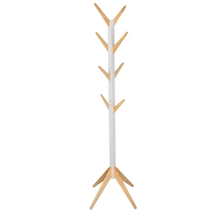BukkitBow - Staande Kapstok - met 8 Haken - Hoge Kwaliteit Materiaal - Gemakkelijk Montage - 43x43x180CM