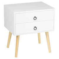 BukkitBow - Stabiel Nachtkastje - MDF en Massief Hout - Maximaal 5 kg Belastbaar - 46x35x50 cm