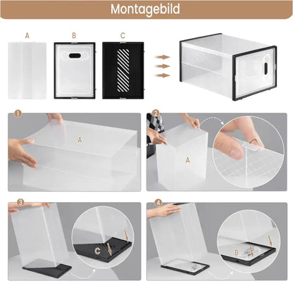 BukkitBow - Stapelbare Schoenendozen - Sneaker Organizer - Transparant