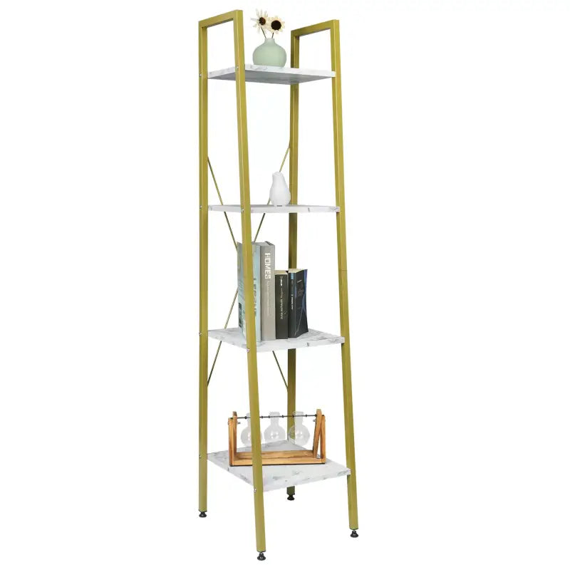 BukkitBow - Stijlvolle Boekenkast - 4 Planken - Ruim & Veilig - Veelzijdig Ontwerp - 34x35x148cm