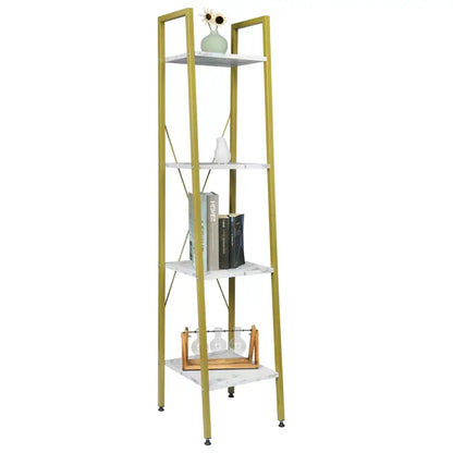 BukkitBow - Stijlvolle Boekenkast - 4 Planken - Ruim & Veilig - Veelzijdig Ontwerp - 34x35x148cm
