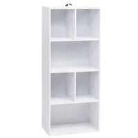 BukkitBow - Stijlvolle Boekenkast - 6 Compartimenten - Multifunctioneel Design - Veilig & Duurzaam - 50x30x118cm