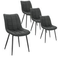 BukkitBow - Stijlvolle Eetkamerstoelen - Kunstleren/Fluwelen/Linnen/Stoffen Stoelen - met Metalen Poten - 85.5x46.5x40.5cm - 100kg Draagvermogen